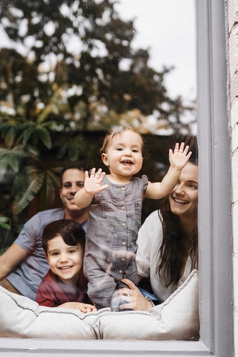 Candid In-Home Family Photoshoot.   Baby and big brother by Montreal Family Photographer, Carolina Hanna