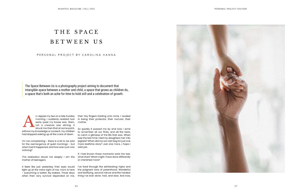 motreal photographer published for motherhood photography in magazine